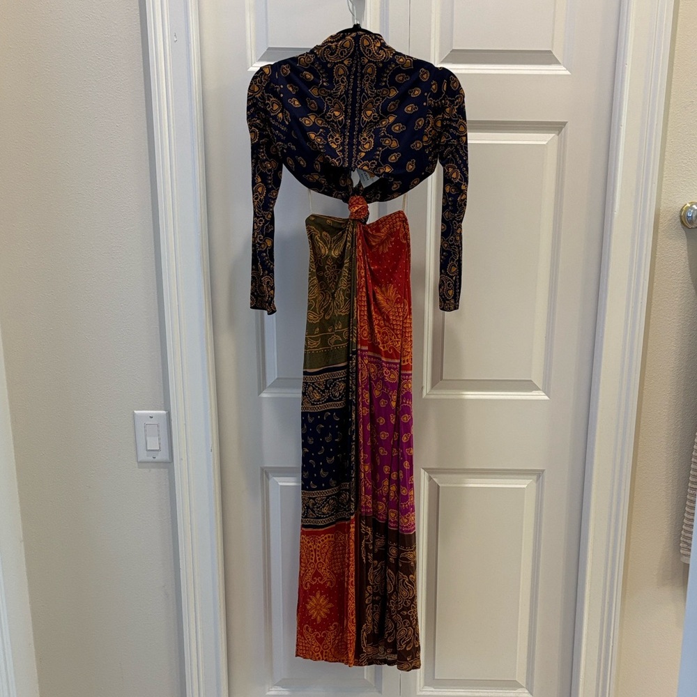 Farm Rio Boho Patchwork Maxi Dress with Paisley Print - Multicolor - Picture 13 of 13